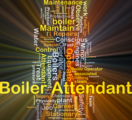 Image showing Boiler attendant background concept glowing
