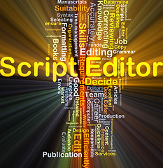 Image showing Script editor background concept glowing