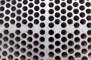 Image showing Steel plate with holes