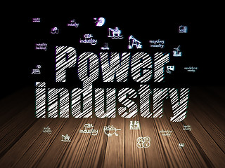 Image showing Industry concept: Power Industry in grunge dark room