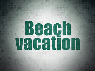 Image showing Travel concept: Beach Vacation on Digital Paper background