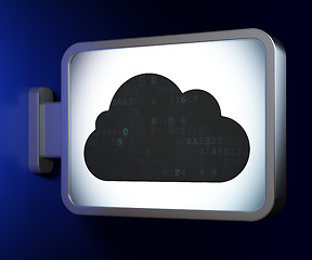 Image showing Cloud computing concept: Cloud on billboard background