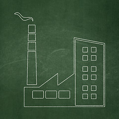 Image showing Industry concept: Industry Building on chalkboard background