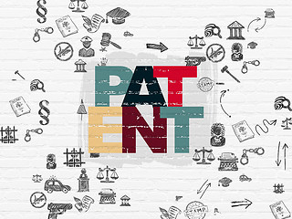 Image showing Law concept: Patent on wall background