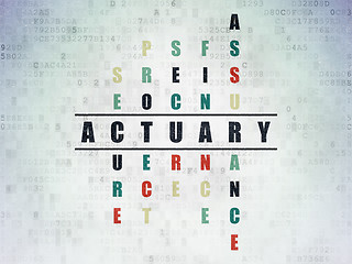 Image showing Insurance concept: Actuary in Crossword Puzzle