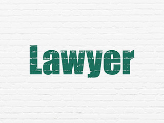 Image showing Law concept: Lawyer on wall background