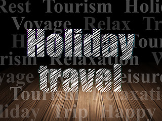 Image showing Tourism concept: Holiday Travel in grunge dark room