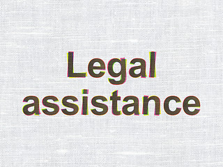 Image showing Law concept: Legal Assistance on fabric texture background