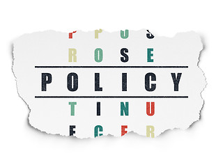 Image showing Insurance concept: Policy in Crossword Puzzle