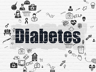 Image showing Health concept: Diabetes on wall background