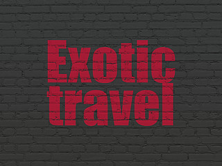 Image showing Tourism concept: Exotic Travel on wall background