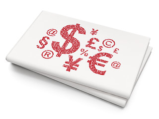 Image showing News concept: Finance Symbol on Blank Newspaper background
