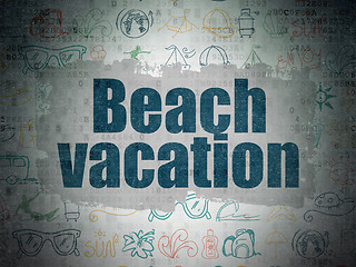 Image showing Tourism concept: Beach Vacation on Digital Paper background