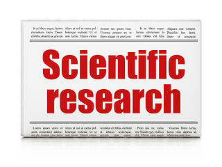 Image showing Science concept: newspaper headline Scientific Research