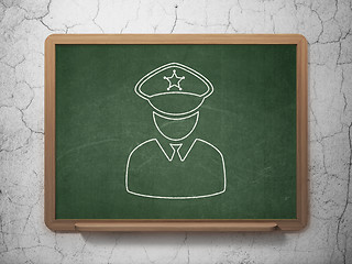 Image showing Law concept: Police on chalkboard background