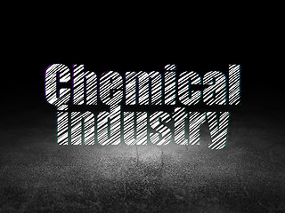 Image showing Industry concept: Chemical Industry in grunge dark room