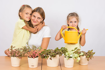 Image showing The family loves to grow houseplants