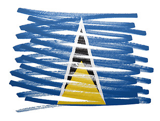 Image showing Flag illustration - Saint Lucia