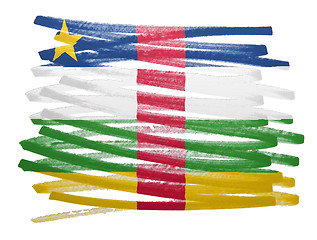 Image showing Flag illustration - Central African Republic