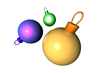 Image showing Isolated Xmas Balls