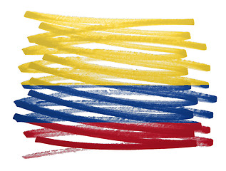 Image showing Flag illustration - Colombia