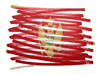 Image showing Flag illustration - Montenegro