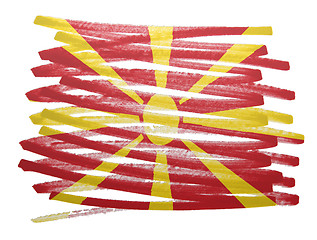 Image showing Flag illustration - Macedonia