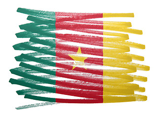 Image showing Flag illustration - Cameroon