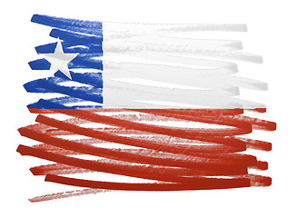 Image showing Flag illustration - Chile