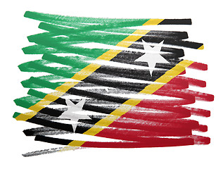 Image showing Flag illustration - Saint Kitts and Nevis