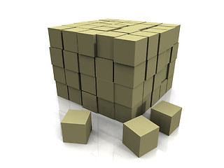 Image showing Stack of boxes