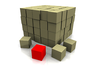 Image showing Stack of boxes