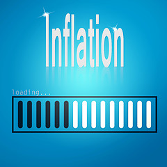 Image showing Inflation blue loading bar