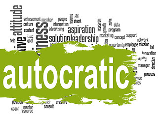 Image showing Autocratic word cloud with green banner