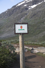 Image showing National park border sign