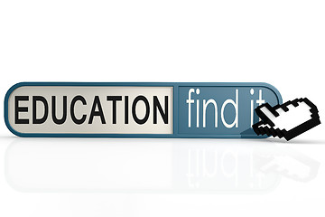 Image showing Education word on the blue find it banner