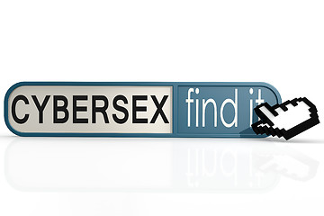 Image showing Cybersex word on the blue find it banner