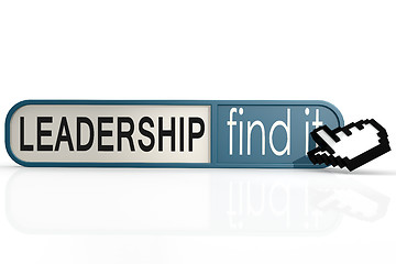 Image showing Leadership word on the blue find it banner