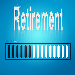 Image showing Retirement blue loading bar