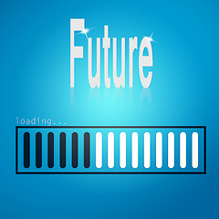 Image showing Future blue loading bar