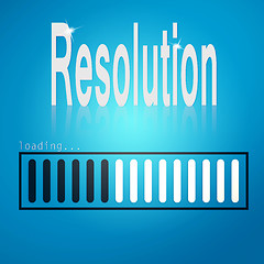 Image showing Resolution blue loading bar