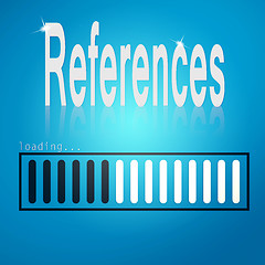 Image showing References blue loading bar