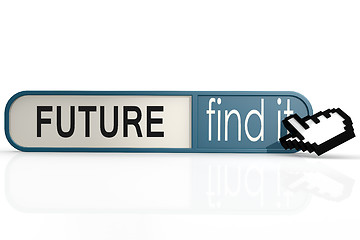 Image showing Future word on the blue find it banner