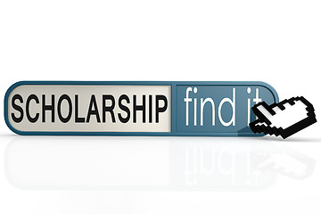 Image showing Scholarship word on the blue find it banner