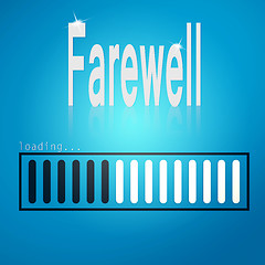 Image showing Farewell blue loading bar