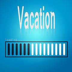 Image showing Vacation blue loading bar