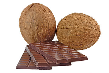 Image showing Chocolate with coconut