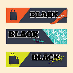 Image showing Black friday labels with shopping bags