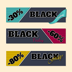 Image showing Black friday labels with discounts