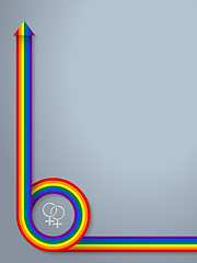 Image showing Abstract background with lgbt symbol and ribbon 